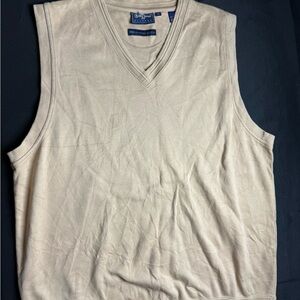 Bobby Jones Neutral Beige V-Neck Sweater Vest